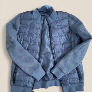 Marc New York Blue Quilted Bomber Jacket